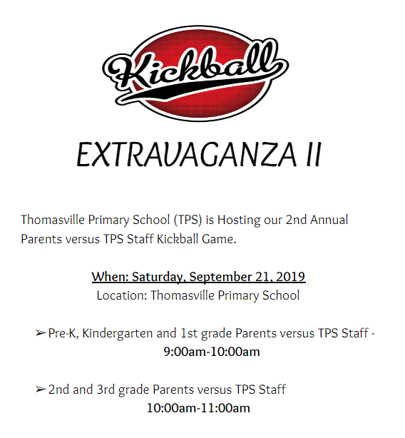 NC_TPS's tweet photo. Parents VS Staff Kickball Game - On September 21, we will host a Parents VS Staff Kickball Game! 

Who will win?

You won't know if do not show up! https://t.co/TB0egi4fjx https://t.co/4a75OFXzui