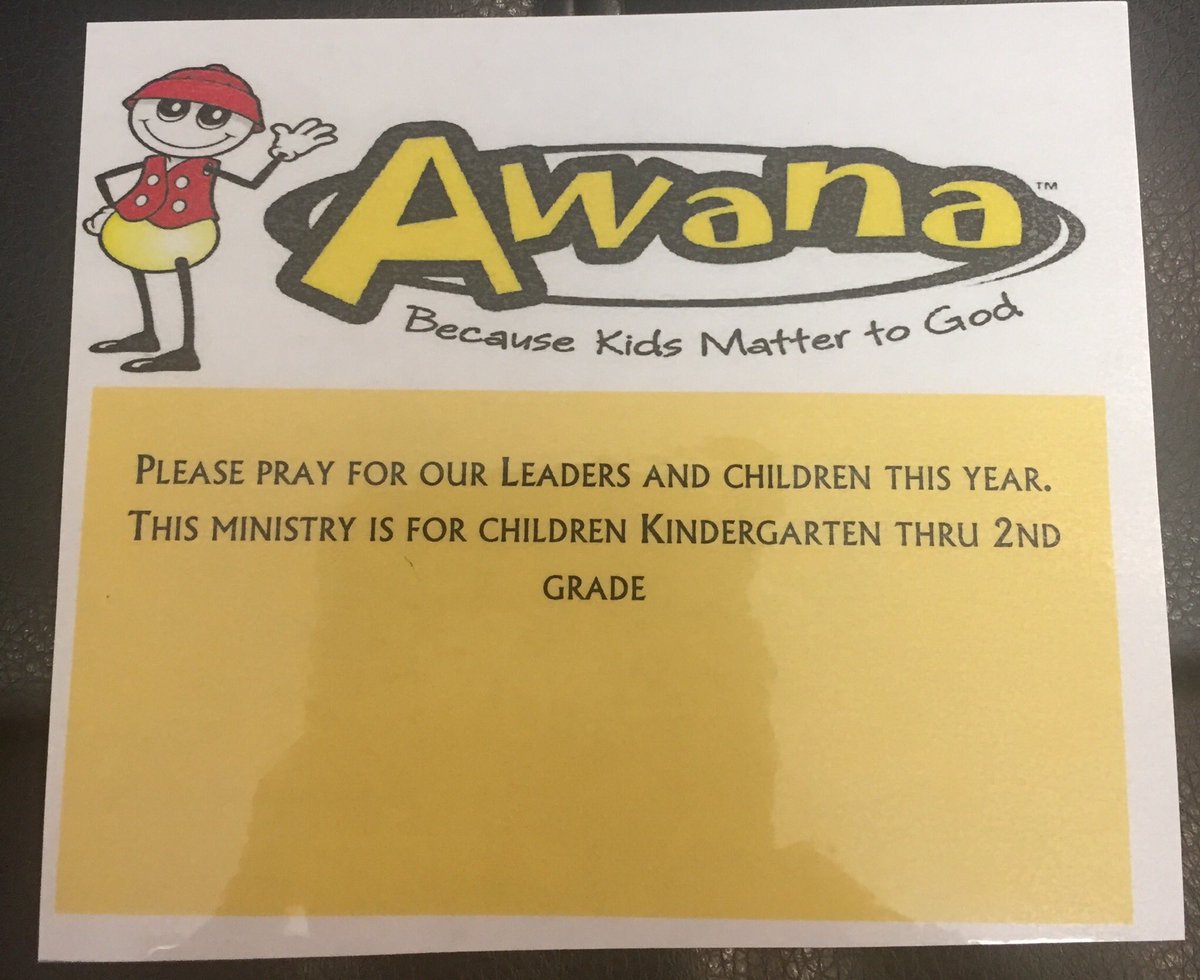 RickGAwana's tweet photo. Privileged to share training time with #awana leaders last evening in Richmond! #E1010 saw a great idea, too! Laminated prayer cards for church members & attenders to lift up the Awana ministry https://t.co/9XCU3lNIom