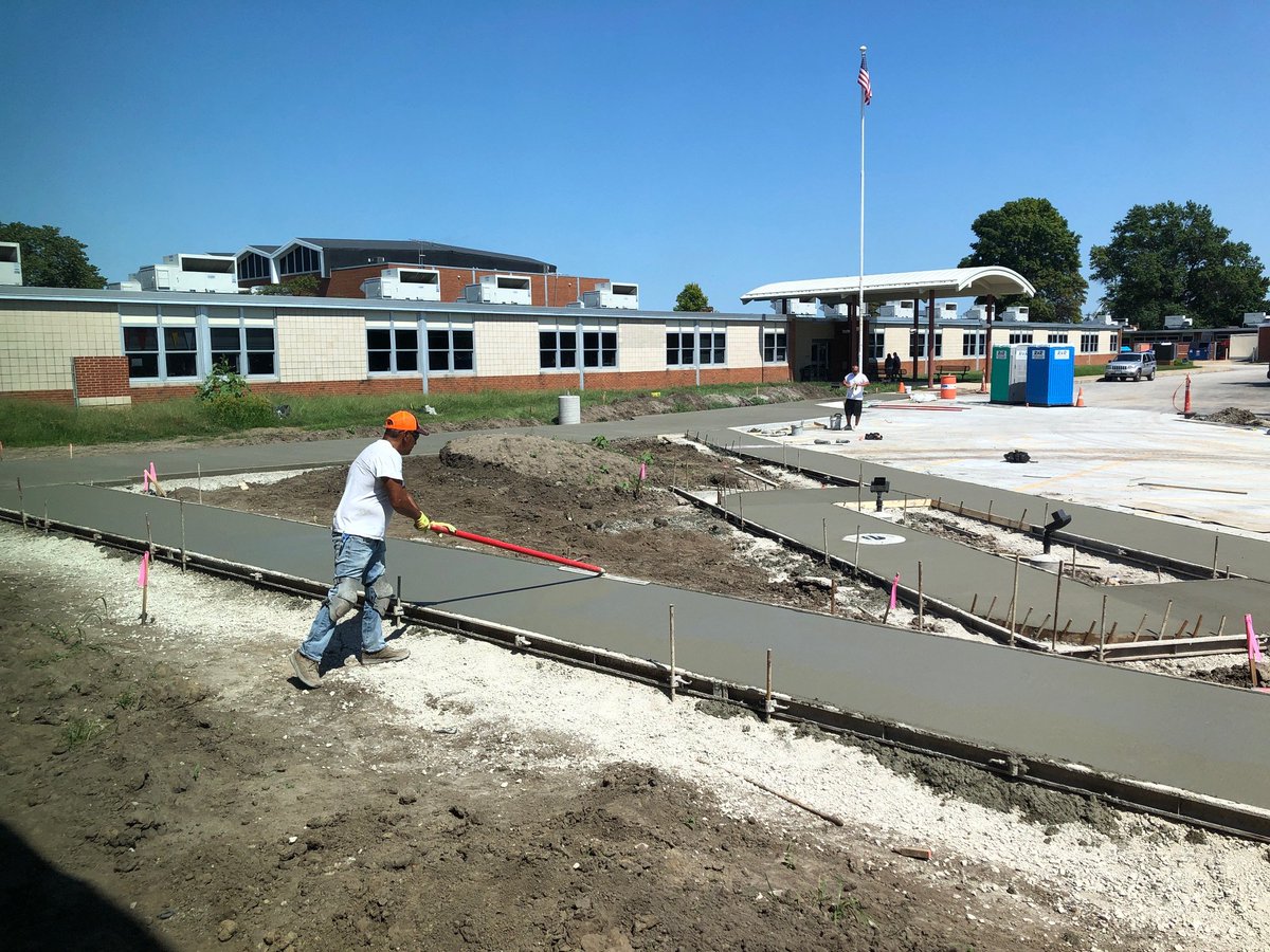 OrchardFarmRV's tweet image. The sidewalks have been poured at #OFMS #PropR