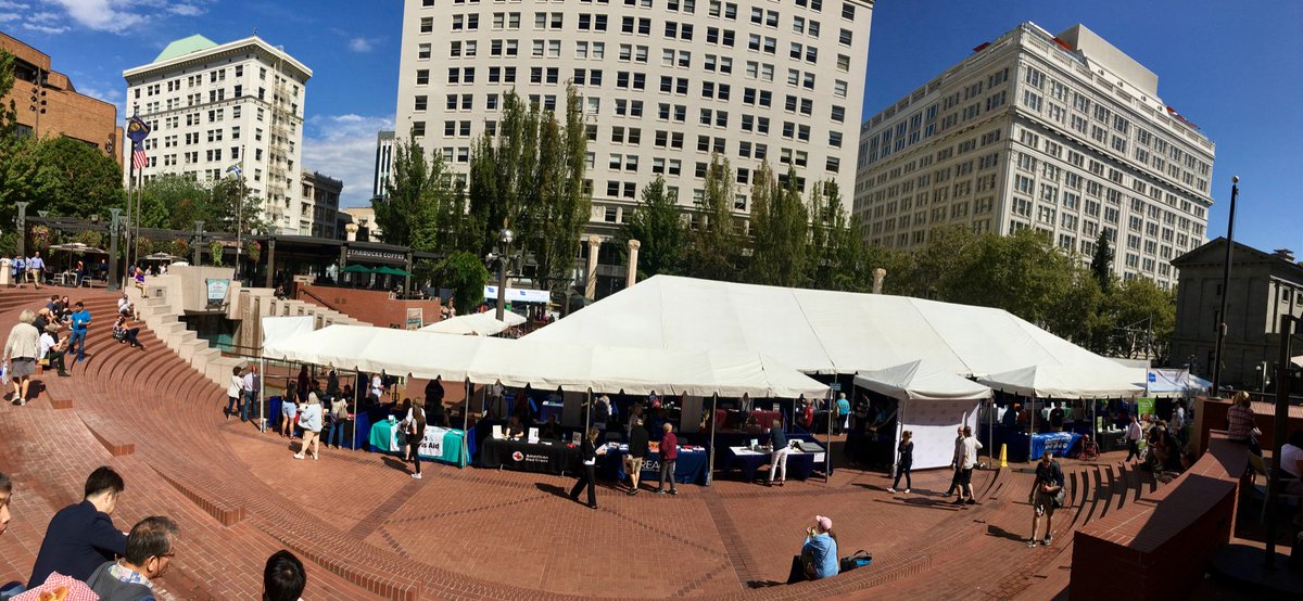 Get down to Pioneer CourtHouse Square today to meet our <a href="/AdaptSportsNW/">Adaptive Sports NW</a> team! 

We are here with <a href="/The_Standard/">Denny</a> #VExpo19