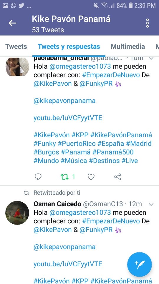 kikepavonpanama's tweet photo. Apoyando la música de KP en Panamá 🇵🇦 , vía twitter (kikepavonpanama) ¡PDC13!
#Promo #Promoción #Radios #KikePavón #Funky #FunkyPR #KikePavónPanamá #Panamá #Panamá500 #Destino #Música #Concierto #Mundo https://t.co/IGI2r7P5NP