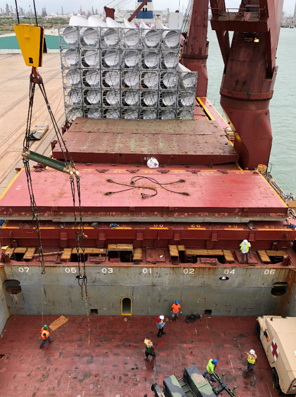 usoceanllc's tweet photo. The M/V Ocean Freedom has made her way to Corpus Christi, Texas, from Dafeng, China.
#shipping #chartering #breakbulk #usocean #usflag #maritime #internationalshipping #heavylift #portsandterminals #shipsandshipping #shipsinpics #maritimeindustry #windpower #wind #corpuschristi https://t.co/cXGPDPjN1q