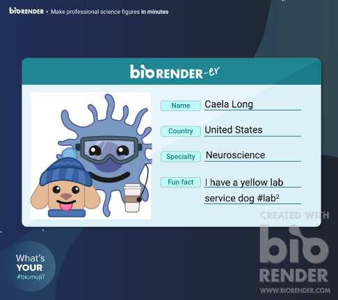 caelalong's tweet photo. @BioRender Made my #biomoji and even made Vince his own #biomoji #Laboratory_Labrador #labpartner https://t.co/yrBNGLEYtv