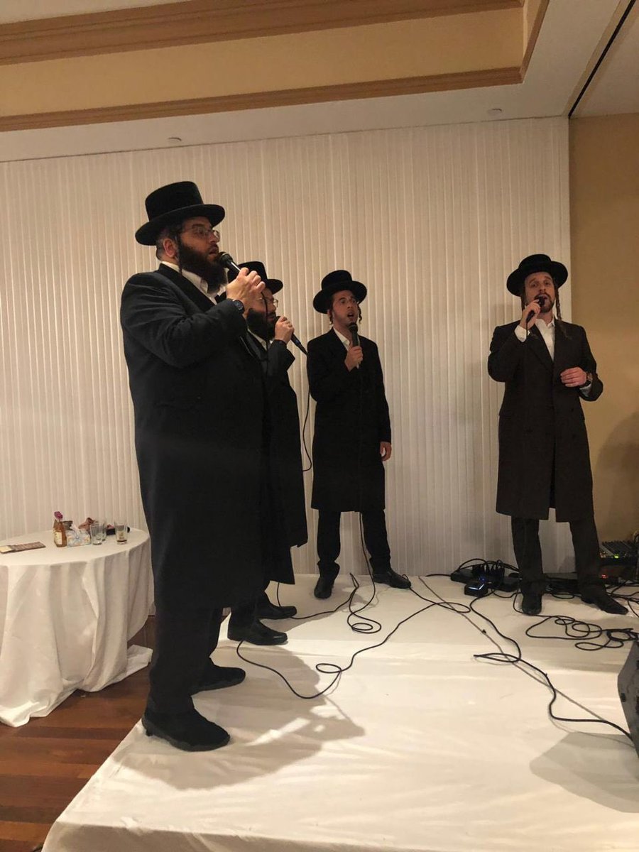 A behind the scenes look 👀 at a beautiful wedding last night! We joined forces with <a href="/YoelFalkowitz/">YoelFalkowitz</a> <a href="/NaftaliS/">Naftali Schnitzler</a> <a href="/MordechaiLandau/">Mordechai landau</a> and <a href="/Shmielhersh/">Shmiel Hersh Miller</a>! #SheerVocalTalent 🎤

Members: #YoelHorowitz <a href="/breuerchesky/">Chesky Breuer</a> <a href="/elishprei/">@Elishprei</a> <a href="/Hershyw/">Hershy Weinberger</a> 
🎺🎷🎸: <a href="/NewYorkBrass/">Danny Flam</a> <a href="/yossi_zeiger/">Yossi Zeiger</a> #SendyZeiger