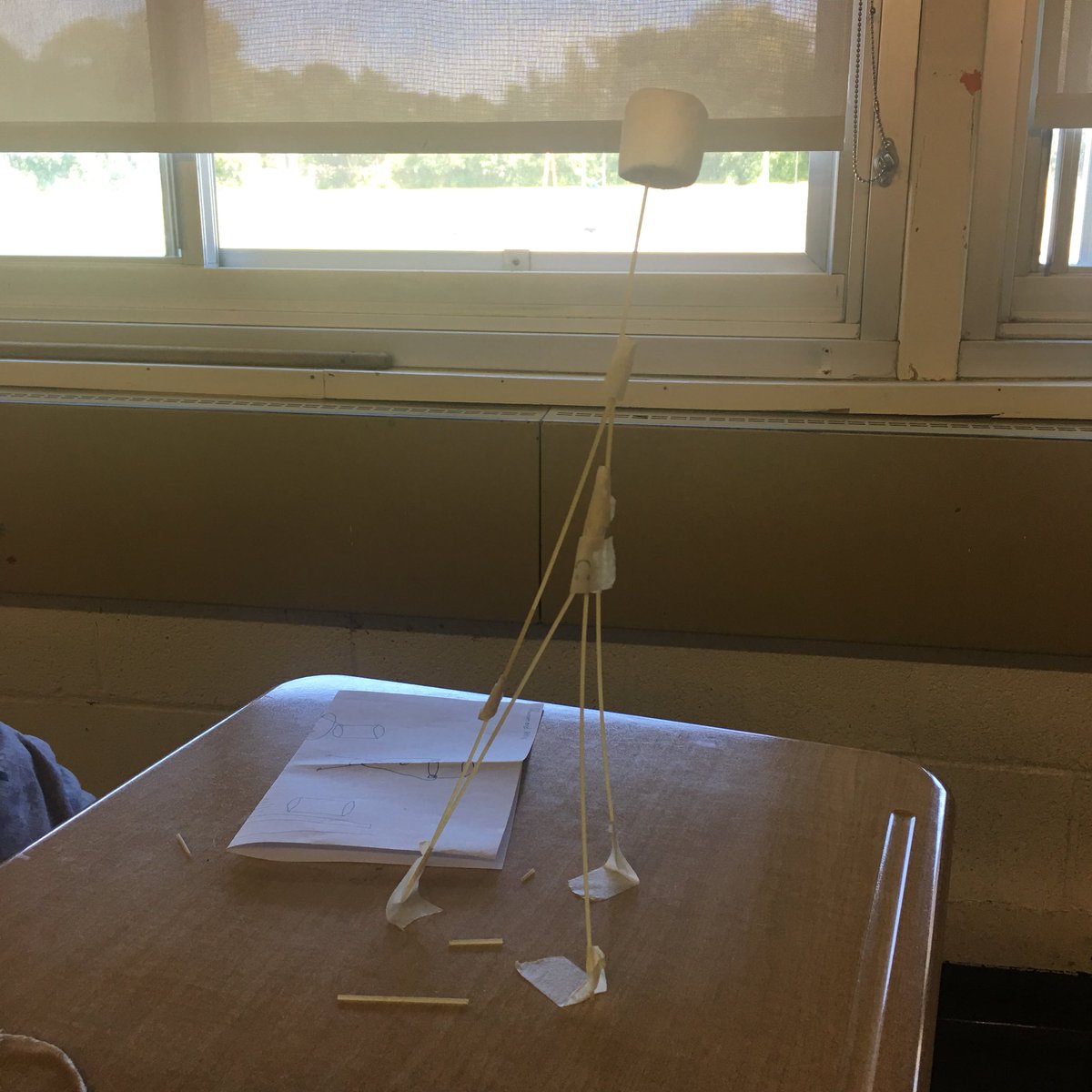MrsHoltEES's tweet photo. Spaghetti towers! Who had the tallest? #collaboration #firstweekactivities https://t.co/q8Eob4LCwt