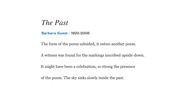 Poets Org It Might Have Been A Celebration So Strong The Presence Of The Poem Barbara Guest Born Otd In 19 T Co Hxq9xffa3d T Co Uv5r81s0bl