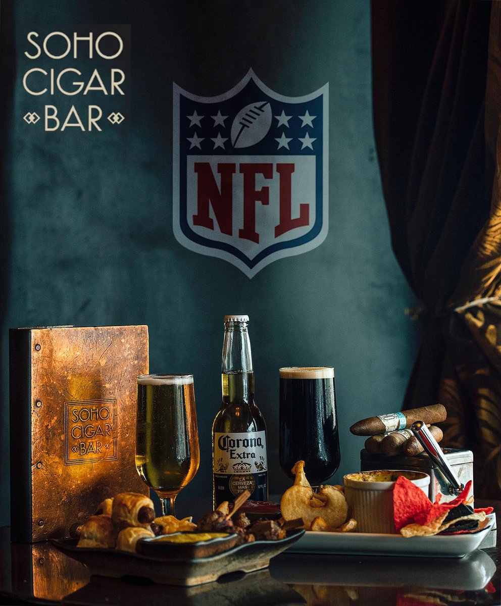 SoHoCigarBar's tweet photo. NFL KICKOFF 2019! TONIGHT! 
Three 70" screens and another tv at the bar.  Food. Drinks. Smokes! See you later! 
#nfl #football #Kickoff2019 #sohocigarbar #soho #nyc #eat #drink #smoke #cigars https://t.co/wC8jbtQacn