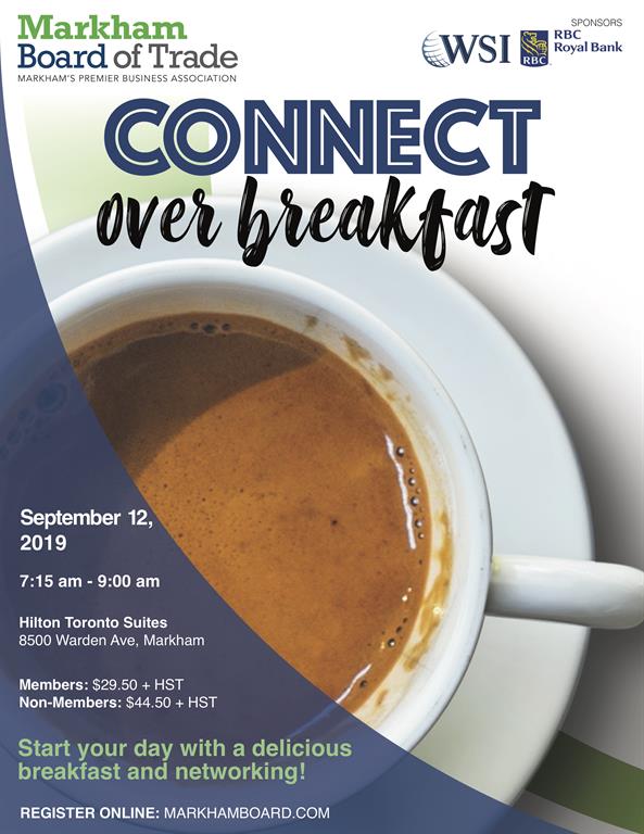 MarkhamBoard's tweet photo. *** 1 WEEK LEFT *** Time flies, and there's only 1 Week until our September Breakfast Networking event! Join us on Thursday September 12th for networking over a delicious breakfast at Hilton Toronto/Markham Suites. Register here: https://t.co/gwQaCz4U6Z https://t.co/7EQieK5FEu