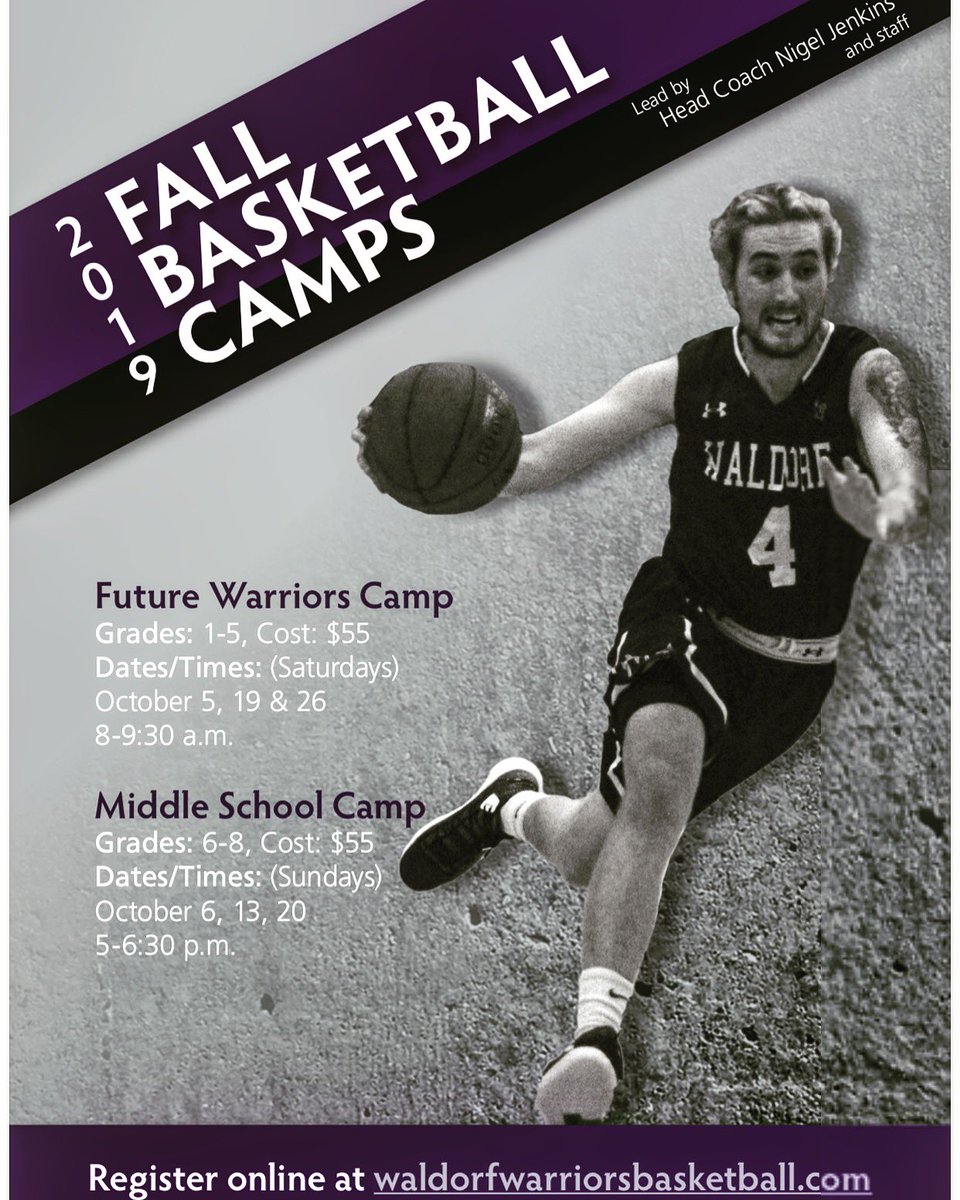 Waldorf_MBB's tweet image. ‼️ATTENTION CAMPERS‼️

Fall Camp registration is now OPEN!!! 
#signupfast #WU
