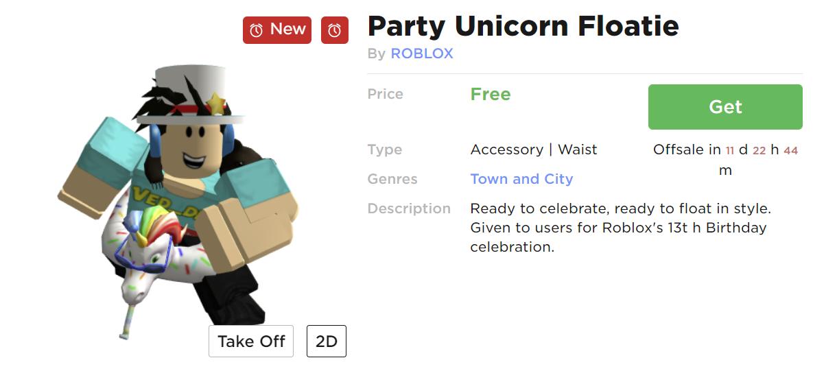 Roblox Catalog Item Free