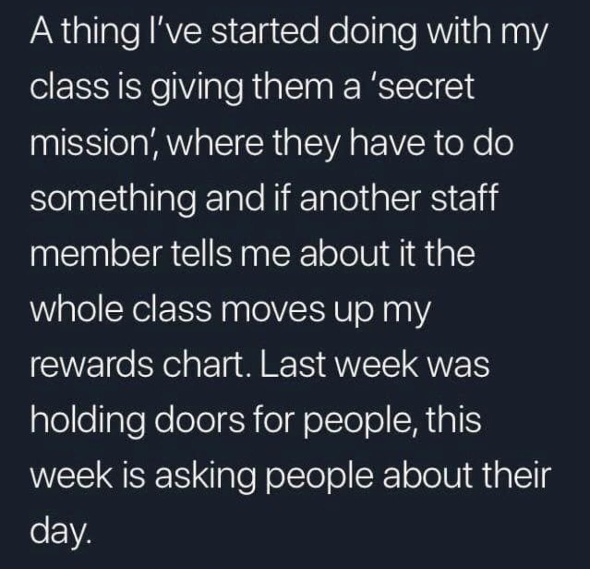 Seen this and what my Tutor group to have a good at this anyone got any missions? #secretmisson #kindness #Wellbeing #tutorgroup #edutech #educhat #geographyteacher #babygeographyteacher