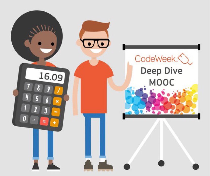 cfdezmunin's tweet photo. Desde @CodeWeekEU @eu_schoolnet nos llega un nuevo #Mooc #deepdivemooc para docentes inquietos de primaria y secundaria que quieran formarse en programación y pensamiento computacional, a qué esperas? Inscripciones disponibles en https://t.co/BXIDCIwmDy https://t.co/hkWPz01BQb