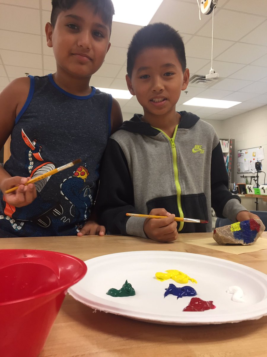AimeeRop's tweet photo. We started our rock painting today in art class!! Can’t wait to see how our beautiful river rock garden will turn out!! Keep bringing in those rocks cubs!! @HaymarketCubs #hmesart #haymarkettogether https://t.co/Cwg4Rp3FzW