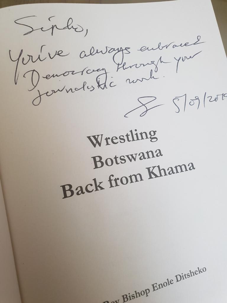 This tome, 416 pages, by Enole Ditsheko could not have been released at a more appropriate time. It is not necessarily about Pres. Khama but also about our collective sense of self as a nation in the midst of power, politics &amp; our history.  #BotswanaElections2019 #Botswana