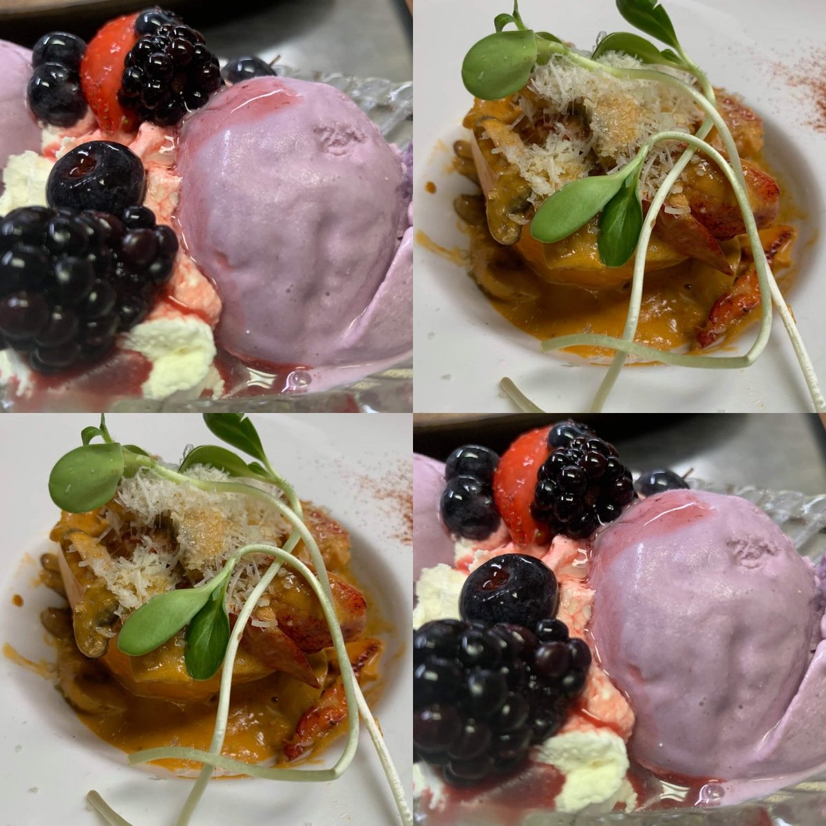 Picture perfect dinner and dessert 😋

Lobster Thermidor followed with Ube Icecream. Don't forget your bottle of Round Pond Wine! 

We open at 5pm!
#TastyThursday #GourmetChef #ChefLasse