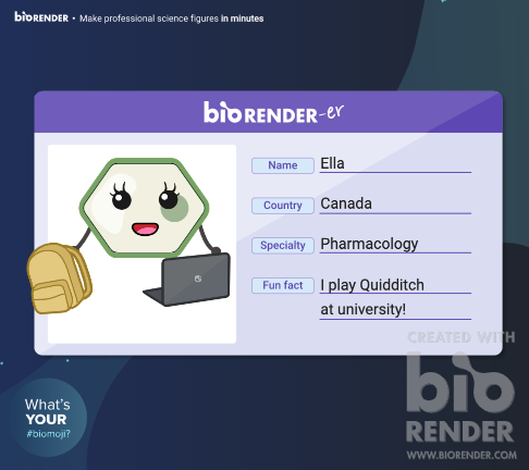 FissionLearning's tweet photo. Check out my #biomoji!!

I love @BioRender's amazing science illustration tools!

Find out how I use @BioRender here: https://t.co/rN2NKUvrKZ! https://t.co/qjcjE9lrMt