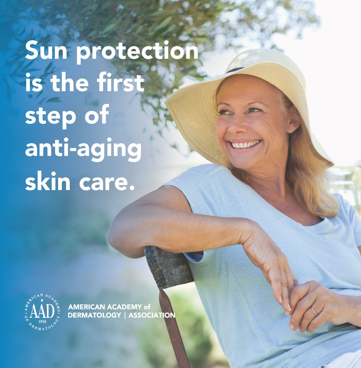 AADskin's tweet image. The best way to reduce signs of aging is to prevent them from appearing. UV exposure can cause wrinkles, fine lines and age spots. #HealthyAgingMonth