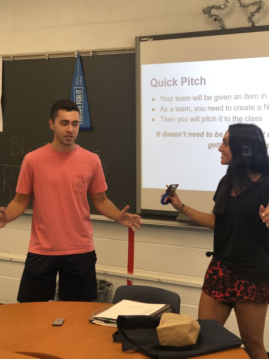 MsG_Farrell's tweet photo. The start of this year’s Virtual Enterprise firm.  Quick Pitch a mystery item.  #outoftheboxthinking #futurebusinessleaders @POBJFK @pobjfkve @POBBusiness https://t.co/jwSF8RBuBf