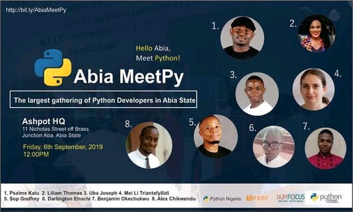 christypsalms's tweet image. It&apos;s tomorrow, am so excited 😃😃 where would you rather be?. @marlene_zw
@Transition
@PyladiesNigeria
@psalmskalu
@meilitr
#AbiaMeetPy