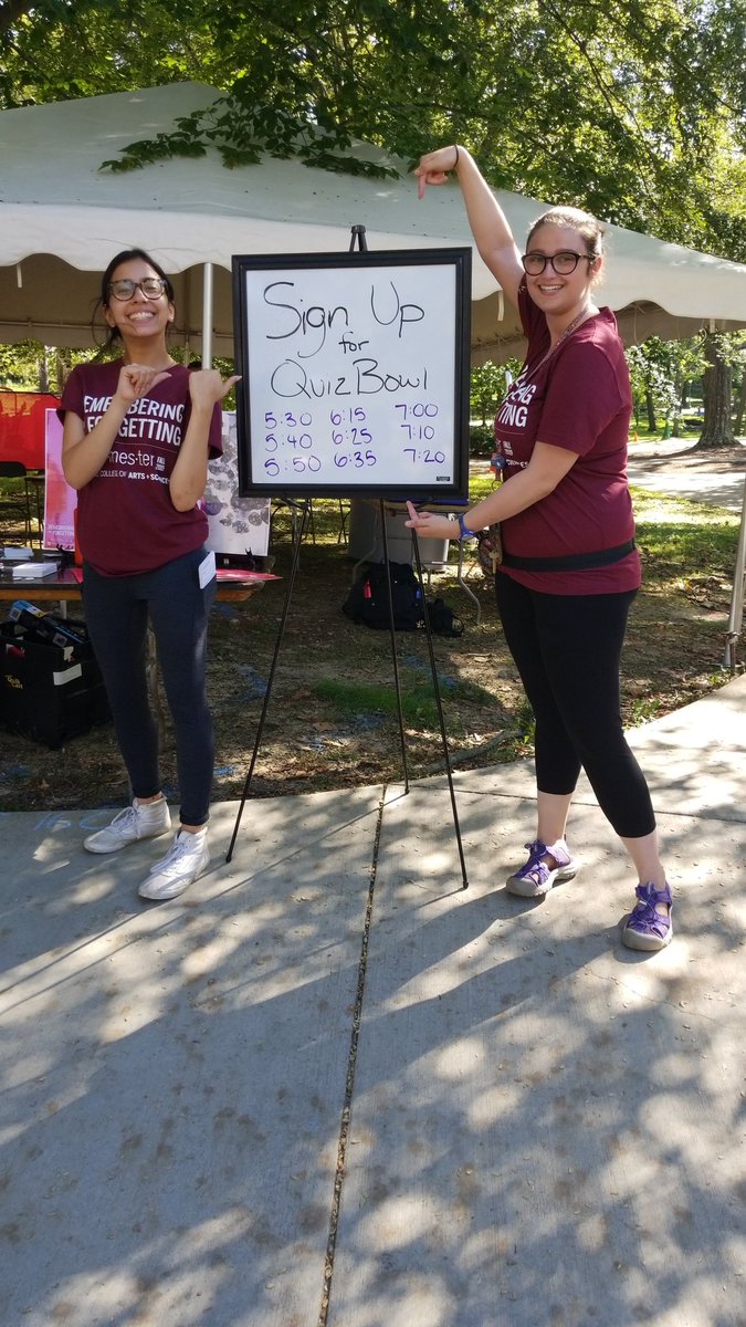 IUBThemester's tweet photo. Come sign up for #quizbowl compete and get a free t-shirt!! #rememberforget #themesterinterns https://t.co/ugVWS4wHew