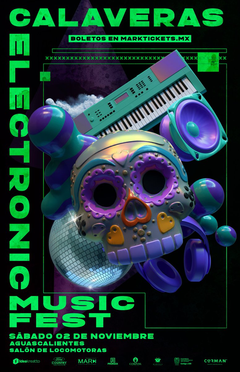 MarkTickets's tweet photo. Este 2 de Noviembre en Aguascalientes te espera la mejor noche de musca Electrónica con @FestCalaveras y grandes artistas así como @floricapistran que harán tu noche inolvidable!

Compra tus accesos en https://t.co/qppFrl5T2i o al 01 800 953 0386

#FlorCapistran #MarkTickets https://t.co/ssjiu6EGlE
