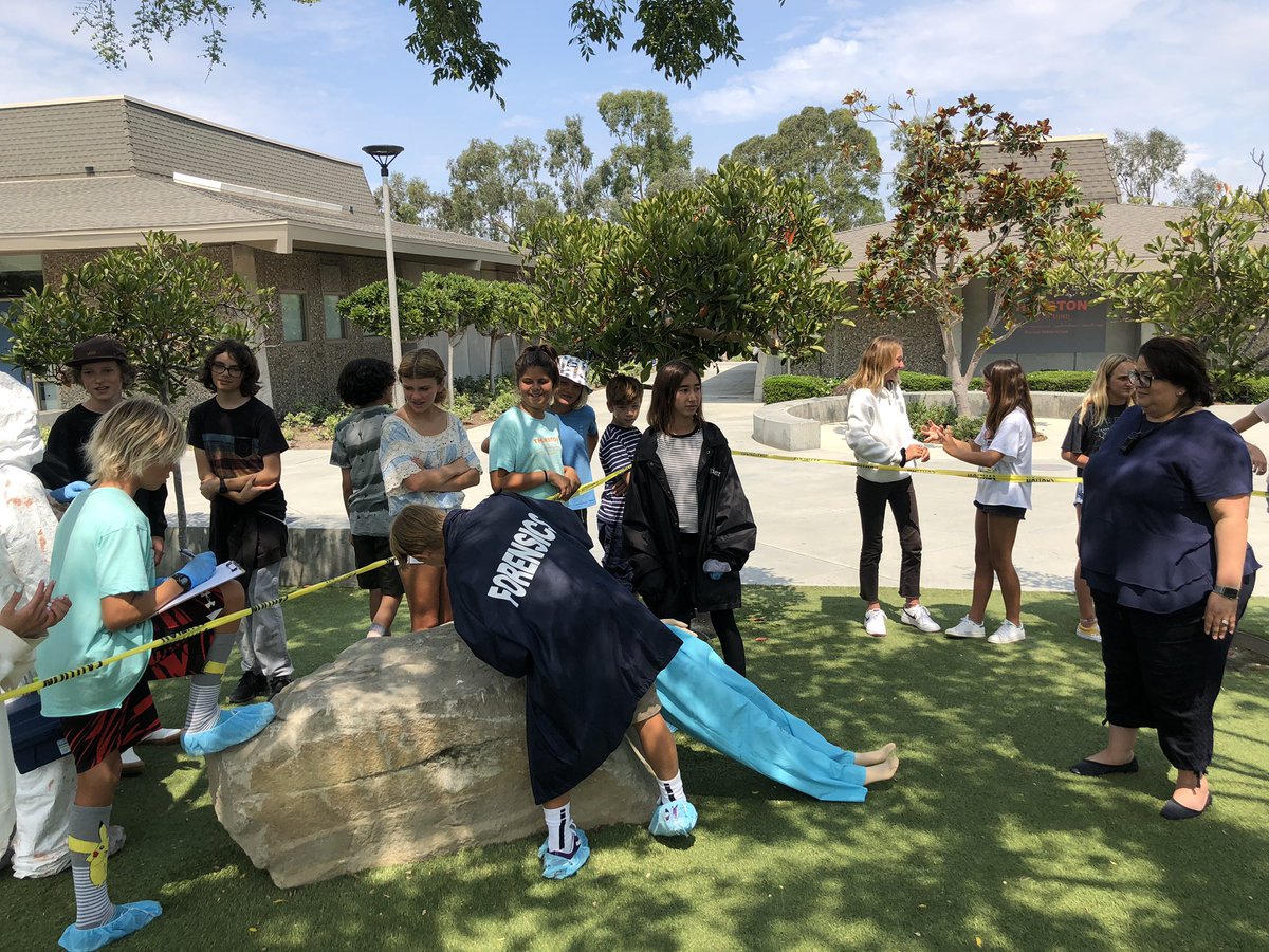 Just another day of solving some middle school crimes during our forensics elective class