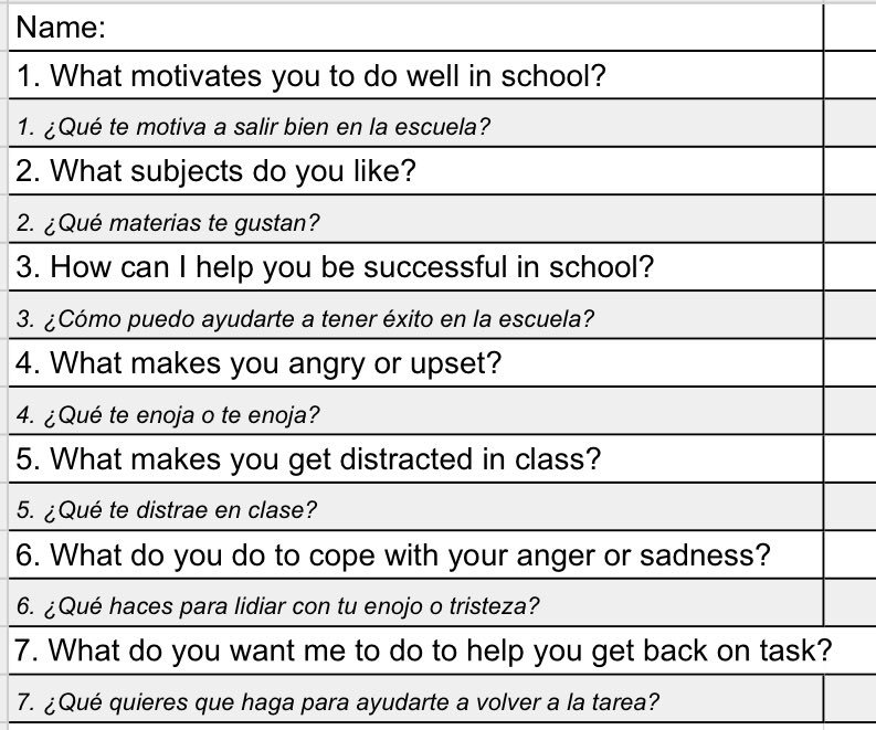 Here’s a clearer picture of my one-on-one questions. Happy to share the document if you drop me your email! #relationshipsmatterMPCS #HackingSchoolDiscipline @mspriester_ITRT