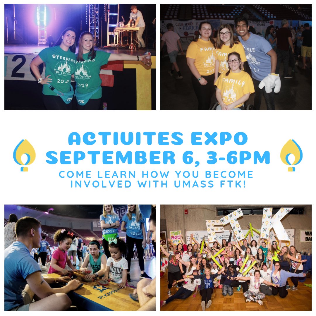Come check us out this Friday at the activities expo in Haigis Mall and learn how you can become more involved with UMass FTK!