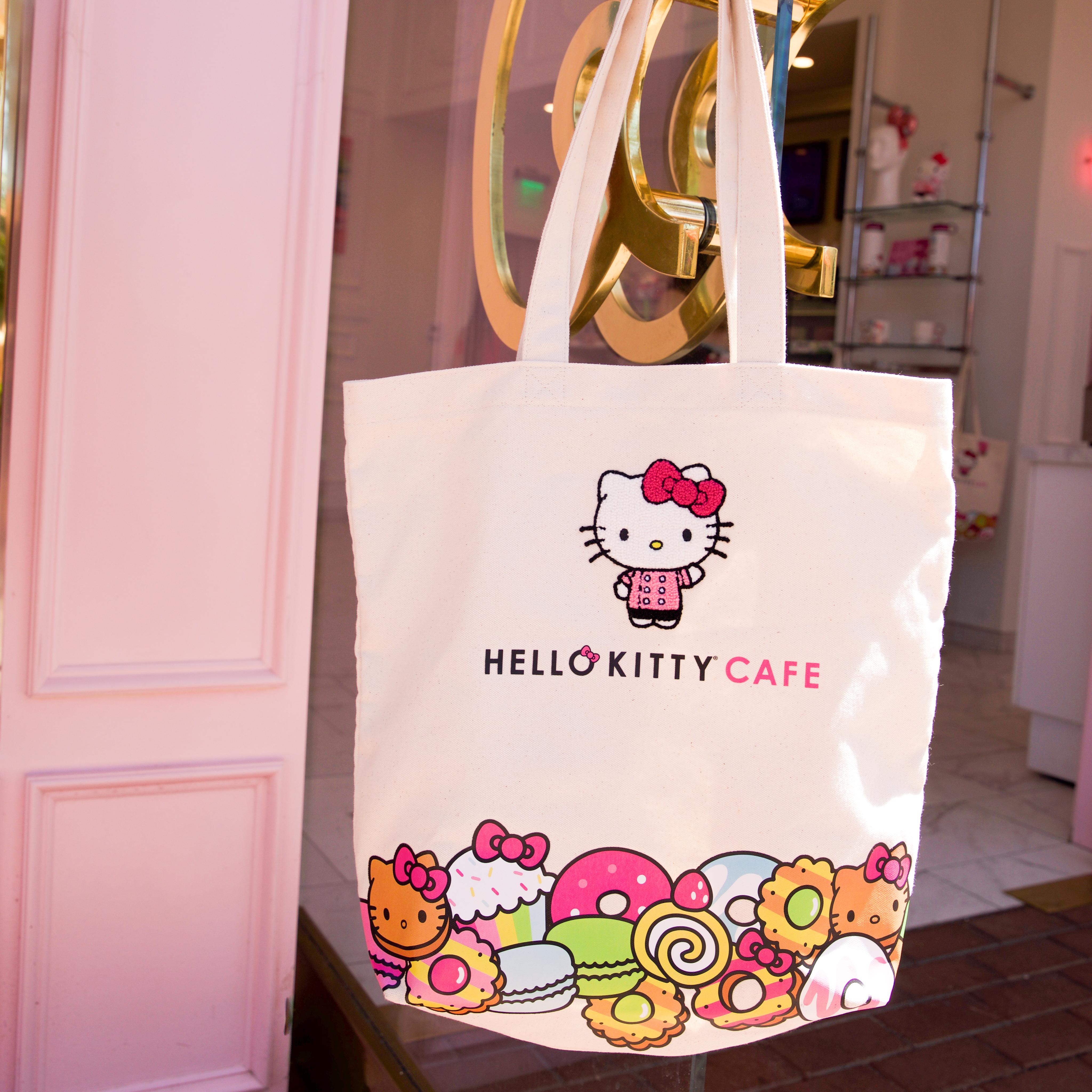 Hello Kitty Cafe - Tote-ally supercute! Our NEW Hello Kitty Cafe Rainbow  Tote 🌈 is available at Hello Kitty Cafe Irvine and Hello Kitty Cafe Truck!  Pick one up this weekend 💕