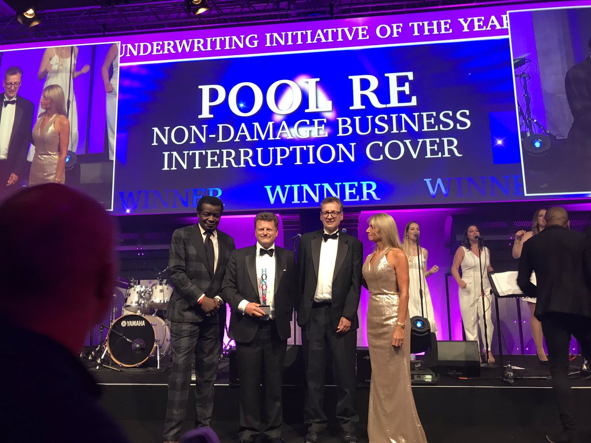 <a href="/PoolReinsurance/">Pool Reinsurance Co.</a> absolutely amazing! Two awards in one night. Underwriting initiative of the year for non damage business interruption #insiderhonours