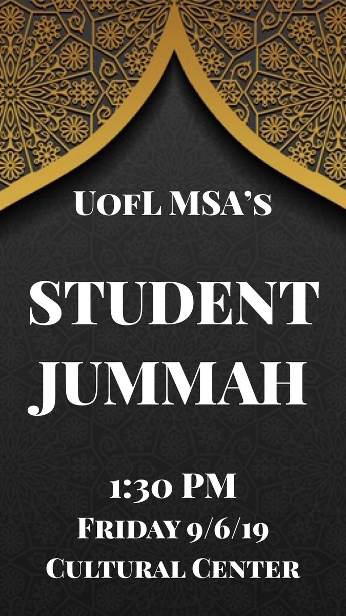 UofLMSA's tweet photo. Join us for Student Jummah tomorrow at 1:30 at the Cultural Center! https://t.co/J0WufRTrUi