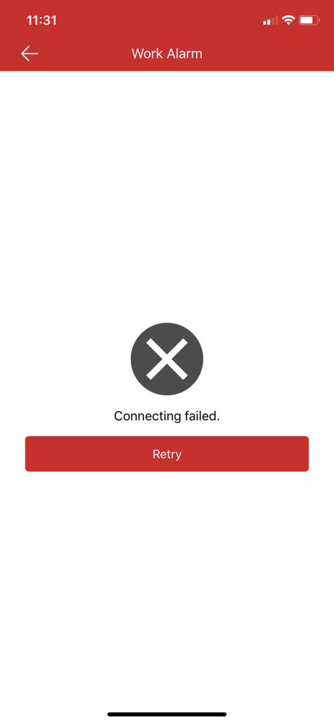 Repairmy's tweet photo. @Pyronix Mines still not work after all updates and reinstalling the app signing in / out multiple times. Two panels and both the same on Wi-Fi and 4G. https://t.co/eI3cFxzsn1