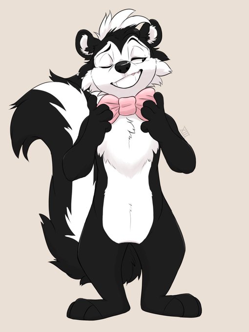 Sketch of Pepe Le Pew I did yesterday using two new brushes c: Who's y...