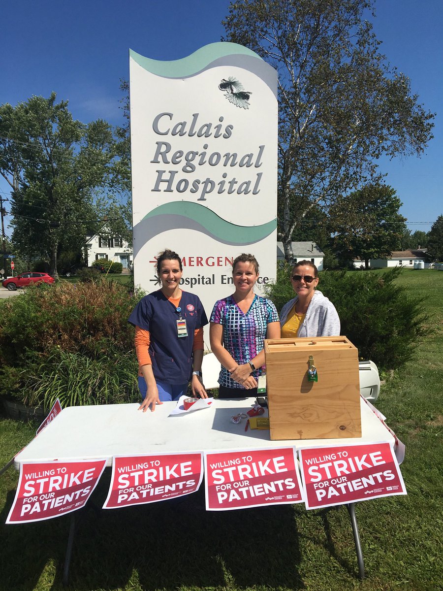 MeNursesUnion's tweet image. Caregivers at Calais Regional Hospital just voted overwhelmingly to authorize the first strike in the history of their hospital. 

When patient care is under attack, what do they do? Stand up, fight back!