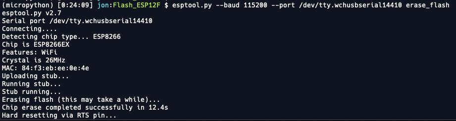 EA1HET's tweet image. @micropython being flashed on a #LoLin #NodeMCU v3 in just two commands. 

Couldn't be easier building #IoT infrastructures with #ESP12F #ESP32