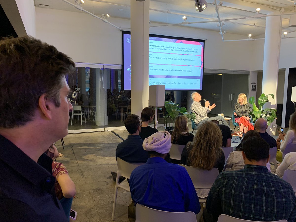 Two nights in a row of  @betaworkstudios events! (follow ‘em)... Am here IRL, but you can watch via  @livestream now or later:  http://beta.works/2lF6MQ6  @smlyne, who has had a career spanning all media and now runs  @BBGVentures (“built by girls”), talks to  @DavidKirkpatric & us. – at  Betaworks Studios