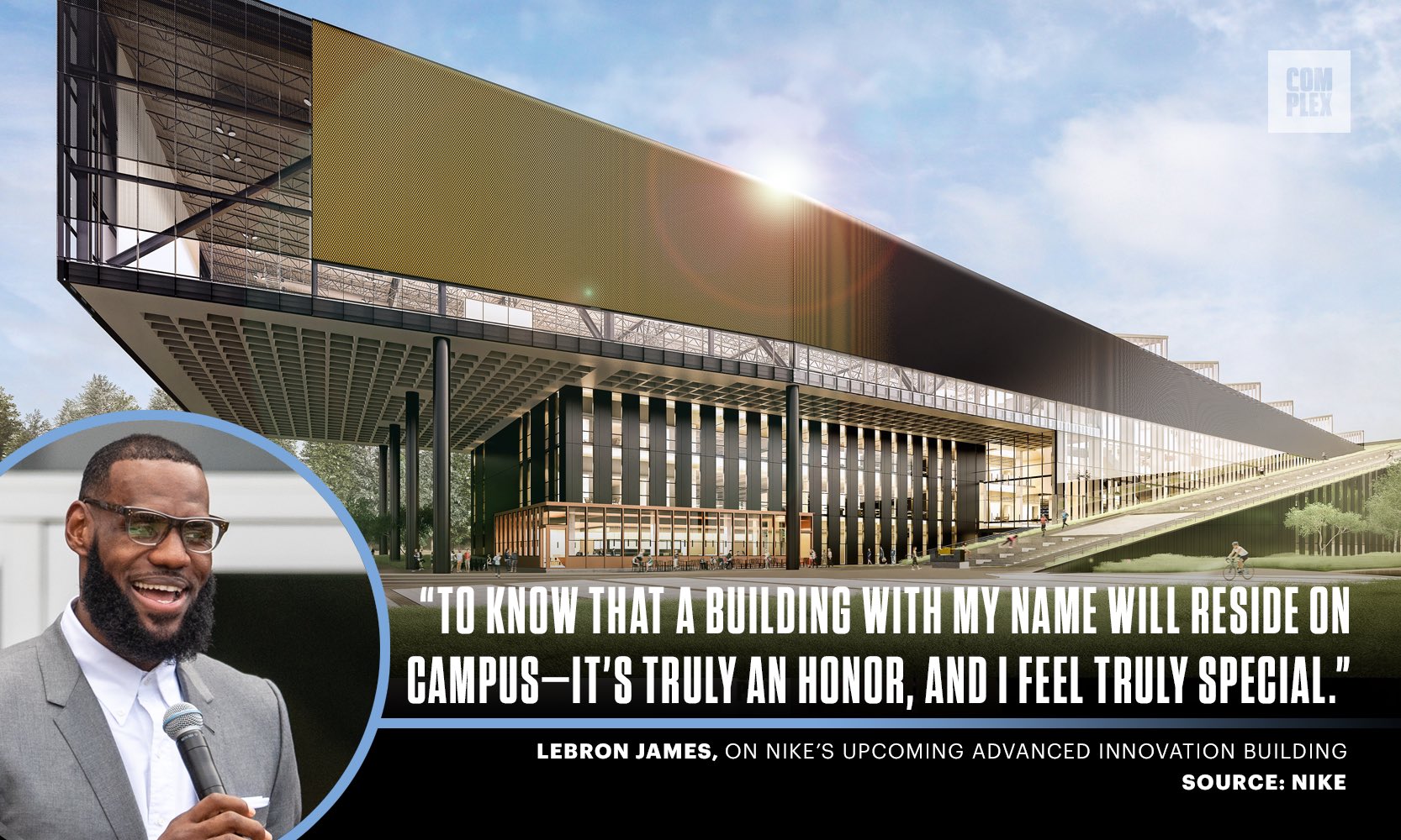 nike lebron james building 