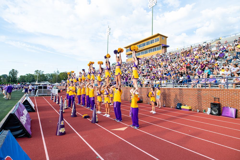 tennesseetech's tweet photo. 🏈 Riding the excitement of @TNTechFootball's double overtime win Saturday right into Purple Pride Friday! 🙌 Wear purple &amp; join us at the southeast corner of Tucker Stadium at 10:30 a.m. to send off our Golden Eagles as they head to Miami (Ohio) Friday! #WingsUp #TNTechPride https://t.co/MSaEIfl6Wj