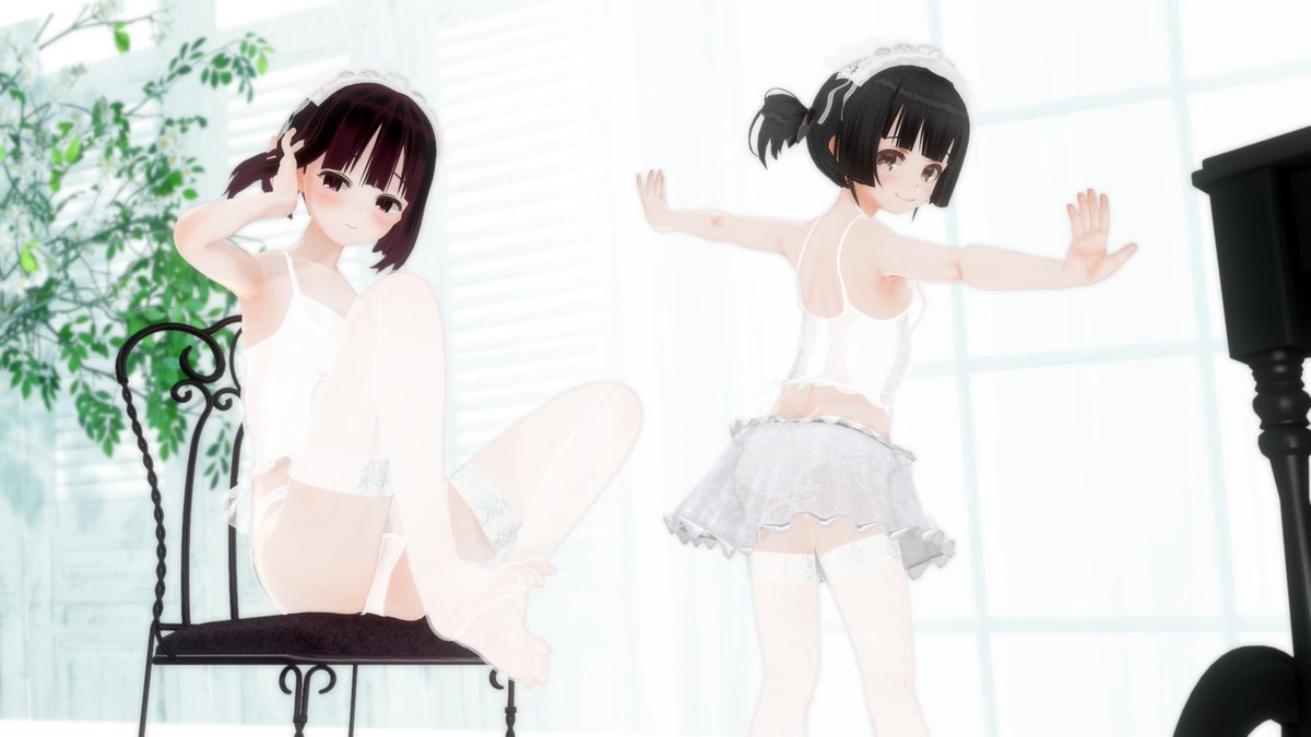はじめてのメイド服 14

GIRLS IN WHITE

うちの黒髪ツートップ、あゆむとアリスです。
「黒髪を魅せる」をテーマに撮りました。

#カスタム黒髪の日
#COM3D2 #カスタムオーダーメイド3D2