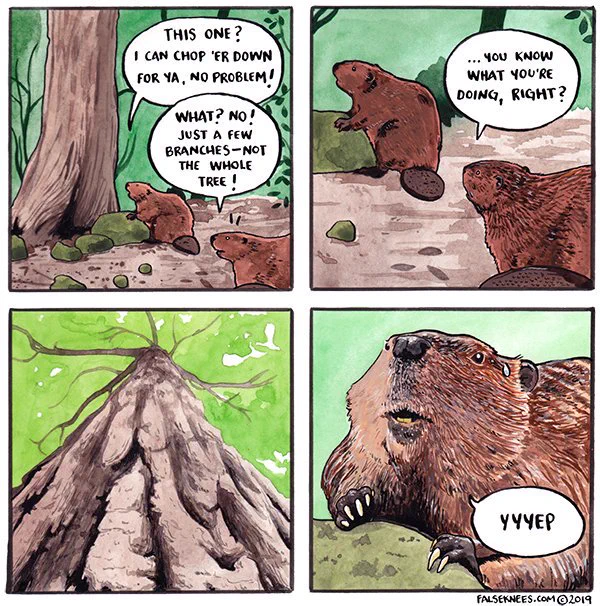 Procastornator 
#beaver #yyyep
(False Knees book for sale -> https://t.co/y4TGarRez6) 