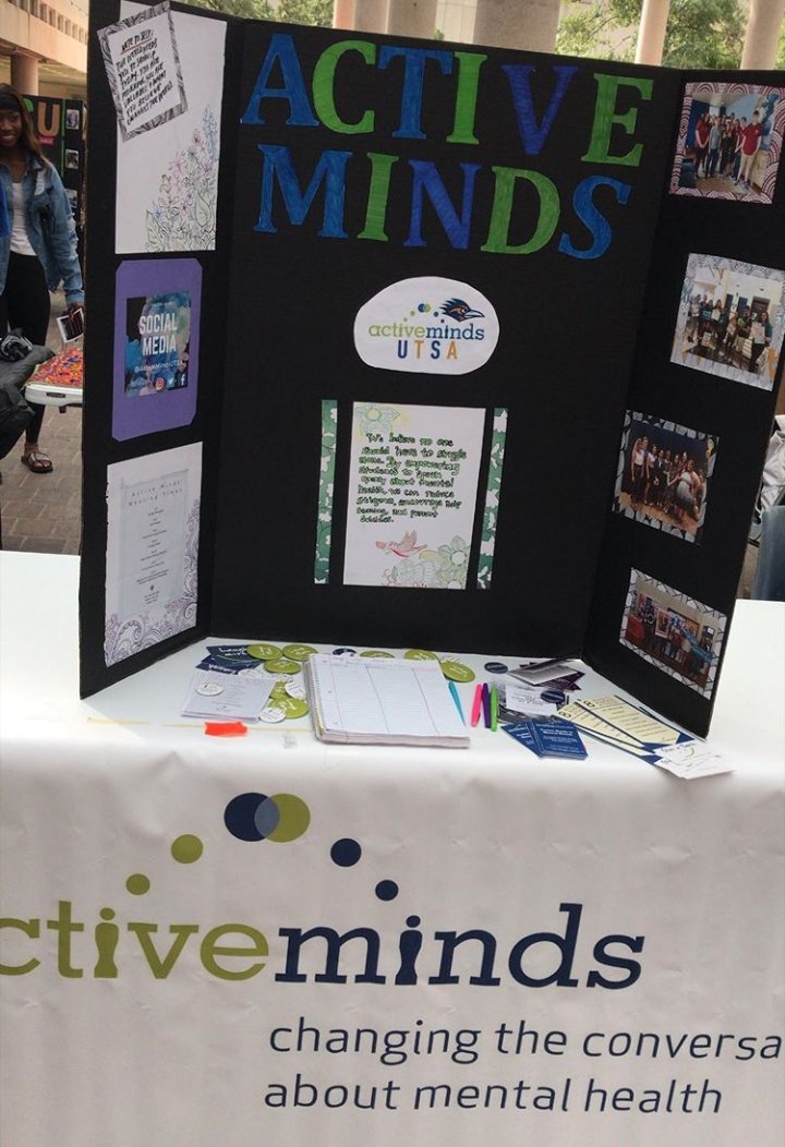activemindsutsa's tweet photo. I hope we gained a lot of new stigma fighters at the involvement fair today! Can't wait to get this semester going with all our important projects coming up! For more information on how to get involved just contact @activemindsutsa on social media!
...
#activemindsutsa https://t.co/gCQLu1Z4GW