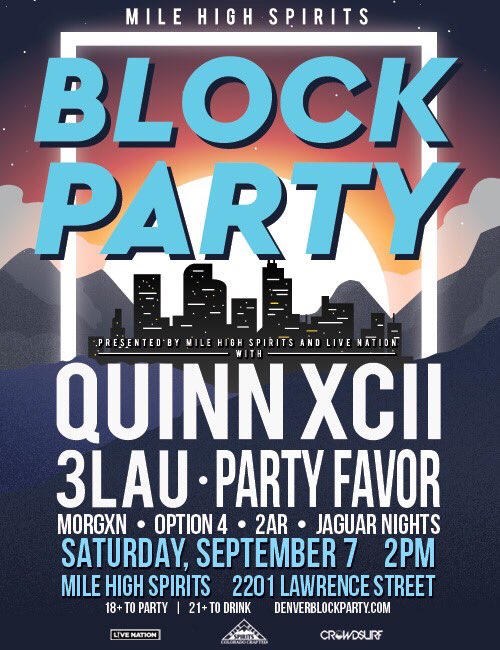 Having a little giveaway for the <a href="/MileHighSpirits/">Mile High Spirits</a> Block Party over on our Facebook page, go check it and enter to win big!