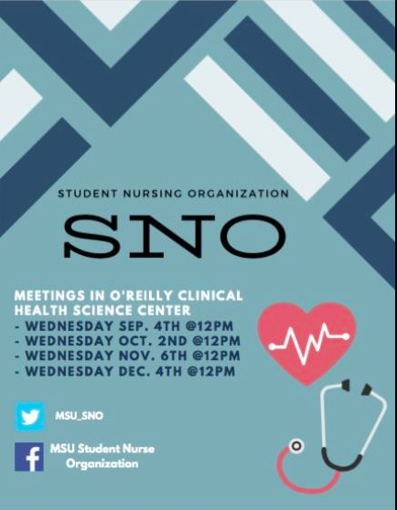 MSU_SNO's tweet photo. WELCOME BACK STUDENTS!!
Check out our meeting times and dates this semester:
Attached: 
- in blue: dates for SNO for nursing students
- in red: dates for SNO for pre-nursing majors https://t.co/m5k9vRx83I
