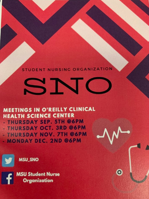MSU_SNO's tweet photo. WELCOME BACK STUDENTS!!
Check out our meeting times and dates this semester:
Attached: 
- in blue: dates for SNO for nursing students
- in red: dates for SNO for pre-nursing majors https://t.co/m5k9vRx83I