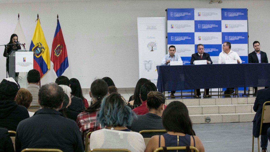 NOTICIA | Nueva línea de apoyo fortalecerá emprendimientos innovadores y empresas culturales

Esta convocatoria estará abierta hasta las 17H00 del 10 de octubre de 2019 en el portal fomentocultural.gobe.ec

Más información ➡ bit.ly/2lGmXwx
