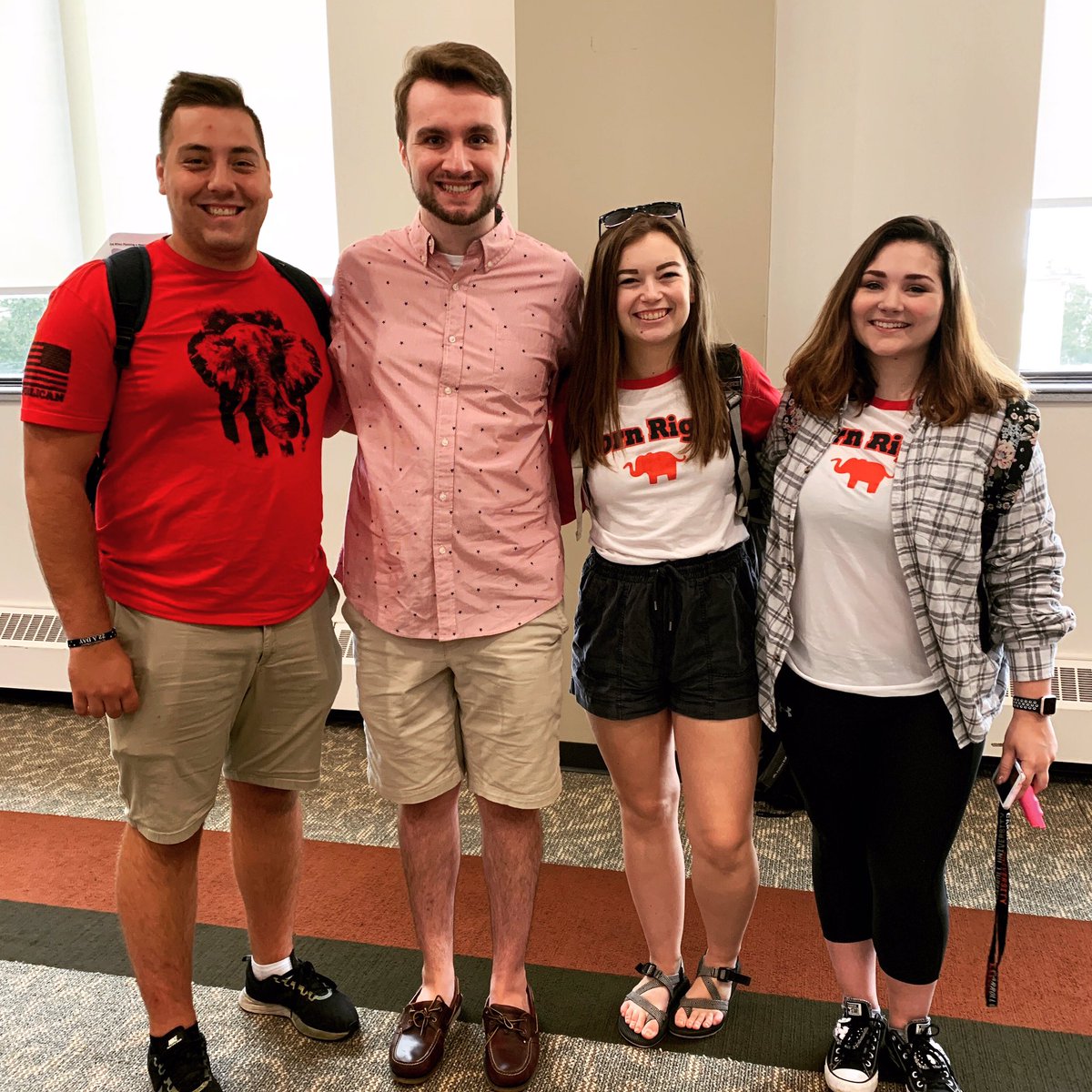 CarrollRepubs's tweet photo. Sporting our patriotic t-shirts at the CU org conference! 🇺🇸 https://t.co/MtZ9TO3GWM