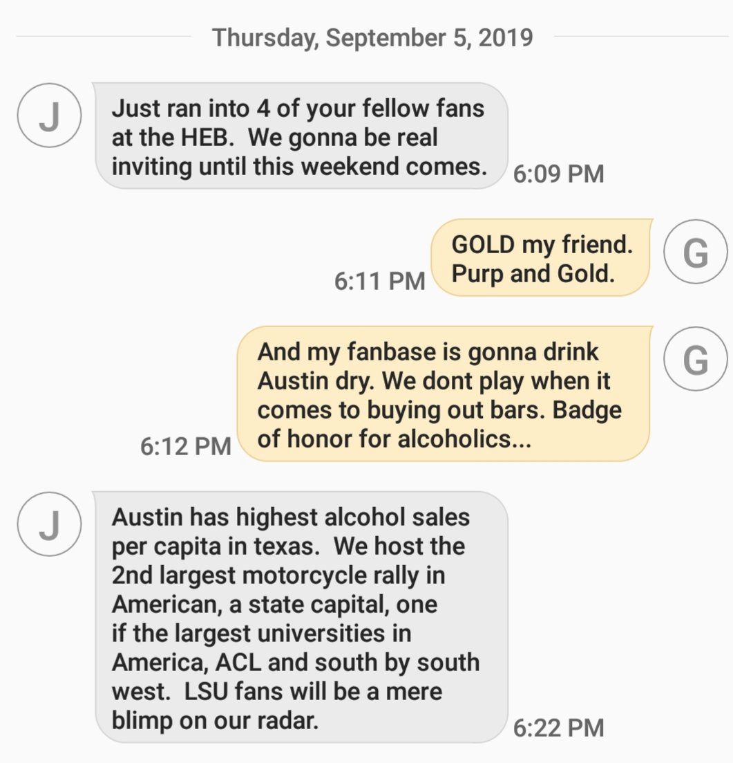 Mr_Playbyplay's tweet image. Gauntlet. Thrown.
#LSUvsTexas