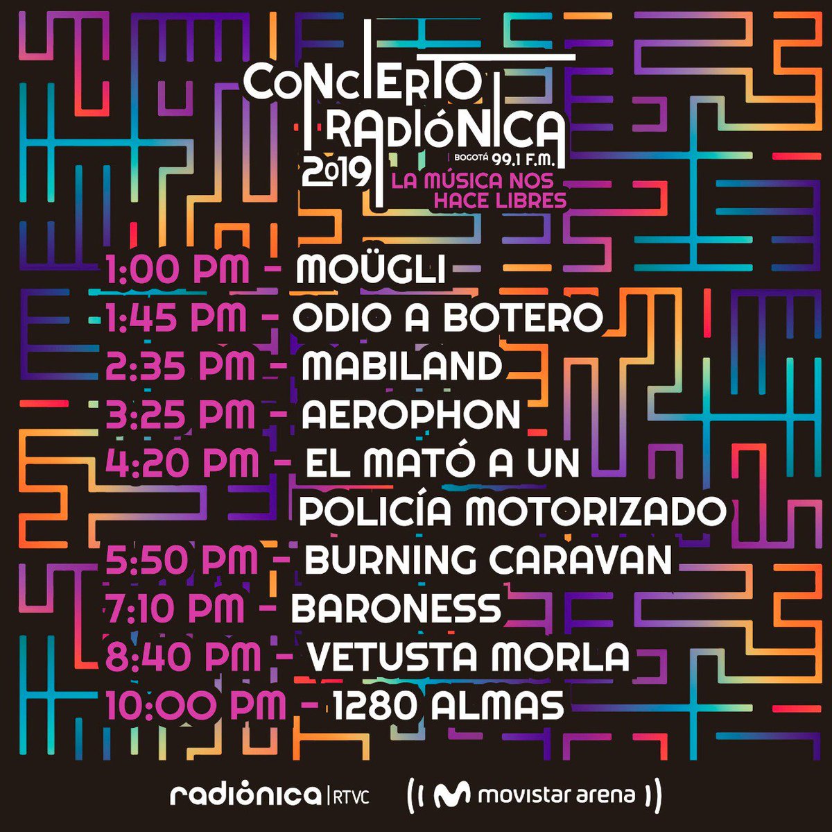 radionicafm's tweet photo. 🚨¡ATENCIÓN! 🚨

Estos son los horarios para el #ConciertoRadiónica2019 🗣🎤¿Cuál es el artista que más desean ver? 

¡Los esperamos! → https://t.co/va1nWltSwr https://t.co/zRmqVixzwS