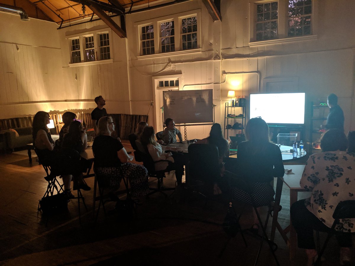KapowzaCo's tweet photo. Great turnout and knowledge bombs from @pumthuggee at @RebelHaiku and @ProductionClub's event. #pandas https://t.co/07ZUFRzxRf