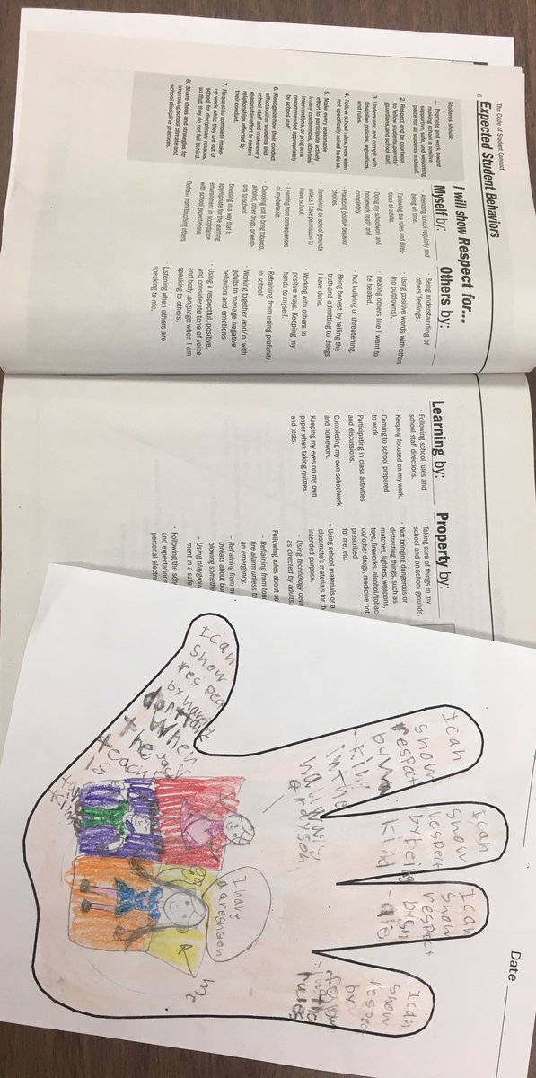 The second graders ⁦<a href="/HillsmereESAACP/">HillsmereESAACPS</a>⁩ are learning all about respect during our code of conduct lessons!